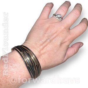 Multi-Stand Leather Bracelet with Metal Sheath Beads
